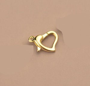 S925 Silver Spring Clasp Peach Heart Round Rinf Connecting Clasp DIY