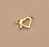 S925 Silver Spring Clasp Peach Heart Round Rinf Connecting Clasp DIY