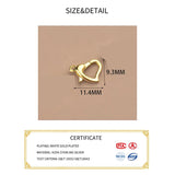 S925 Silver Spring Clasp Peach Heart Round Rinf Connecting Clasp DIY