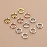 S925 Silver Spring Clasp Peach Heart Round Rinf Connecting Clasp DIY