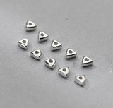 10pcs S925 Sterling Silver Triangle Beads Charms DIY Fine Accessories