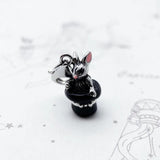 925 Silver Rabbit Charm Magician Bunny With Top Hat Magic Gift