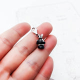 925 Silver Rabbit Charm Magician Bunny With Top Hat Magic Gift