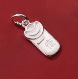 Vintage S925 Sterling Silver Square Tag Charms DIY Fine Accessories