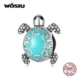 925 Sterling Silver Sea Turtle Charm Bead for Bracelets, Fine Jewelry Present