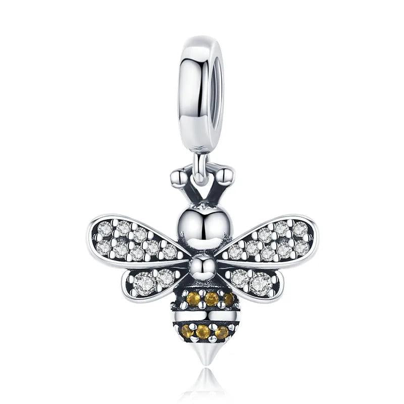 925 Sterling Silver Bee Charm for Women Bracelets