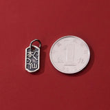 Vintage S925 Sterling Silver Square Pendant Charms DIY Jewelry Drop