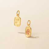 Vintage S925 Sterling Silver Square Sign Pendant Charms DIY Accessories