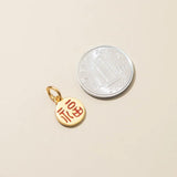 S925 Sterling Silver Fu Character Plate Pendant DIY Fine Accessories