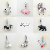 925 Silver Alpaca Llama Rabbit Cow Goose Pendant