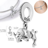 925 Silver Angel Mom Family Heart Beads for Bracelets