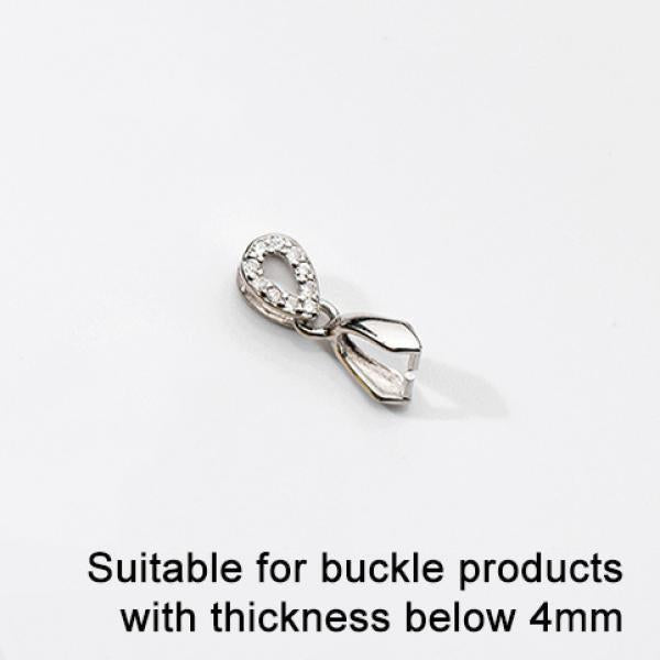 925 Silver Zircon Clip Pendant DIY Jewelry Accessory