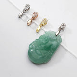 925 Silver Zircon Clip Pendant DIY Jewelry Accessory