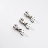 925 Silver Zircon Clip Pendant DIY Jewelry Accessory