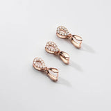 925 Silver Zircon Clip Pendant DIY Jewelry Accessory