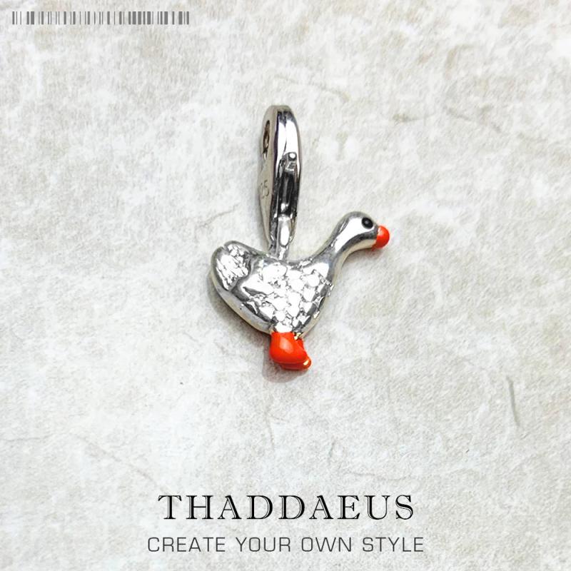 925 Silver Goose Charms Pendants for DIY Jewelry Making