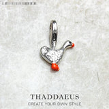 925 Silver Goose Charms Pendants for DIY Jewelry Making