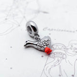 925 Silver Goose Charms Pendants for DIY Jewelry Making