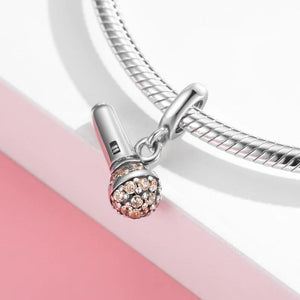 Sterling Silver Microphone Pendant Charms DIY Beads Making