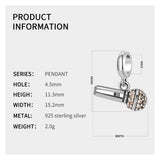 Sterling Silver Microphone Pendant Charms DIY Beads Making
