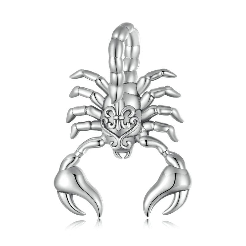 925 Silver Scorpion Snake Heart Charm Pendant Bead Bracelet Necklace Jewelry