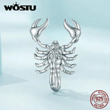 925 Silver Scorpion Snake Heart Charm Pendant Bead Bracelet Necklace Jewelry