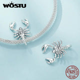925 Silver Scorpion Snake Heart Charm Pendant Bead Bracelet Necklace Jewelry