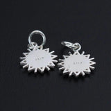 S925 Sterling Silver sunflower Charms for DIY Jewelry Making