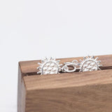 S925 Sterling Silver sunflower Charms for DIY Jewelry Making