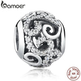 925 Silver Crystal Round Charm for Bracelets Necklace - Mother Gift
