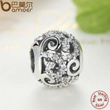 925 Silver Crystal Round Charm for Bracelets Necklace - Mother Gift