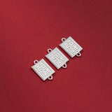 925 Silver Matte Blessing Letter Charms for DIY Jewelry Making