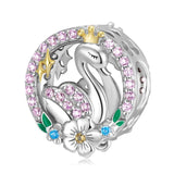 925 Silver Butterfly Heart Letter Pendant for Bracelet, DIY Mother's Gift