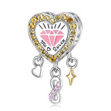 925 Silver Butterfly Heart Letter Pendant for Bracelet, DIY Mother's Gift