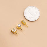 925 Silver Flower Clip Pendant Charm DIY Jewelry Accessory