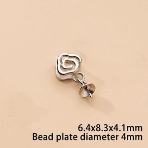 925 Sterling Silver Cloud Clip Pendant Head DIY Jewelry Accessory