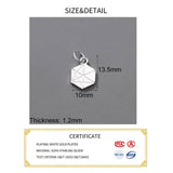 S925 Silver Hexagon Geometry Pendant Charms for DIY Jewelry