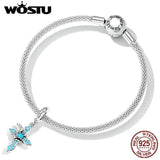 925 Sterling Silver Snake Cross Pendant for Women