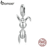 925 Sterling Silver Balloon Rabbit Hanging Bead Charm