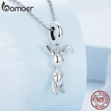 925 Sterling Silver Balloon Rabbit Hanging Bead Charm