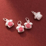 Sterling Silver Fortune Characters Pendant DIY Making Necklace Bracelet