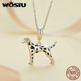 925 Silver Pet Pendant Bulldog Poodle Dalmatian Charms DIY Necklace Gift