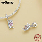 925 Silver Pet Pendant Bulldog Poodle Dalmatian Charms DIY Necklace Gift