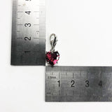 Red Stone Heart Charms Pendant 925 Silver Jewelry for Women Girls