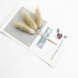 Red Stone Heart Charms Pendant 925 Silver Jewelry for Women Girls