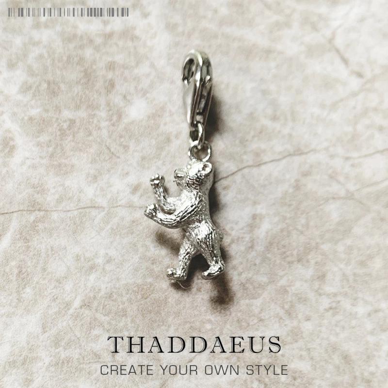 Berlin Bear Dangle Charm Pendants 925 Sterling Silver Jewelry