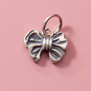 S925 Silver Bow Tie Pendant Charms DIY Making Supplies