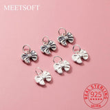 S925 Silver Bow Tie Pendant Charms DIY Making Supplies
