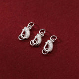 Retro S925 Silver Fish S Buckle Pendant Charms DIY Necklace Bracelet