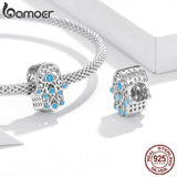 925 Silver Hamsa Hand Green Guard Charm for Bracelet DIY